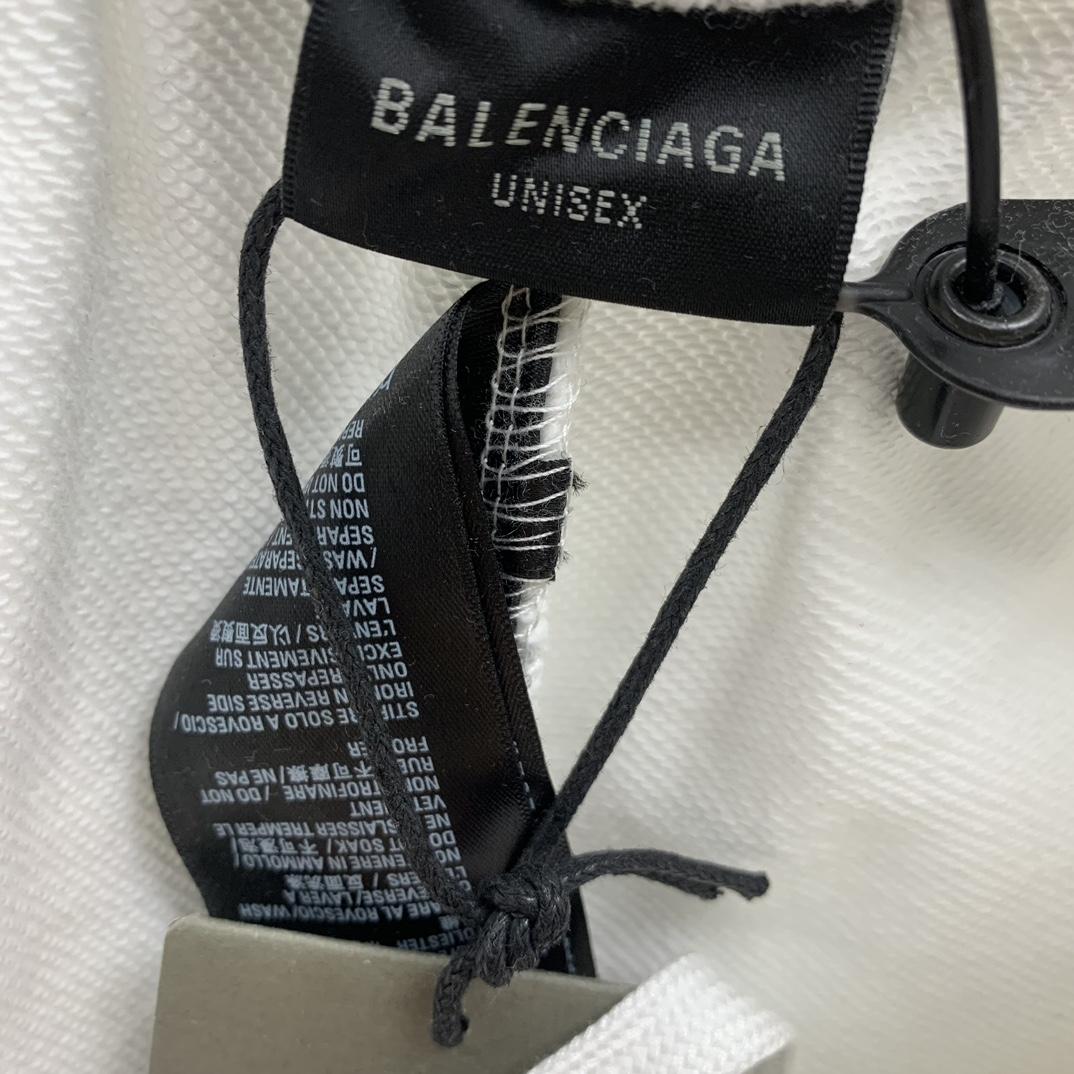 Balenciaga Top League Baggy Sweatpants In White - DopestKickz