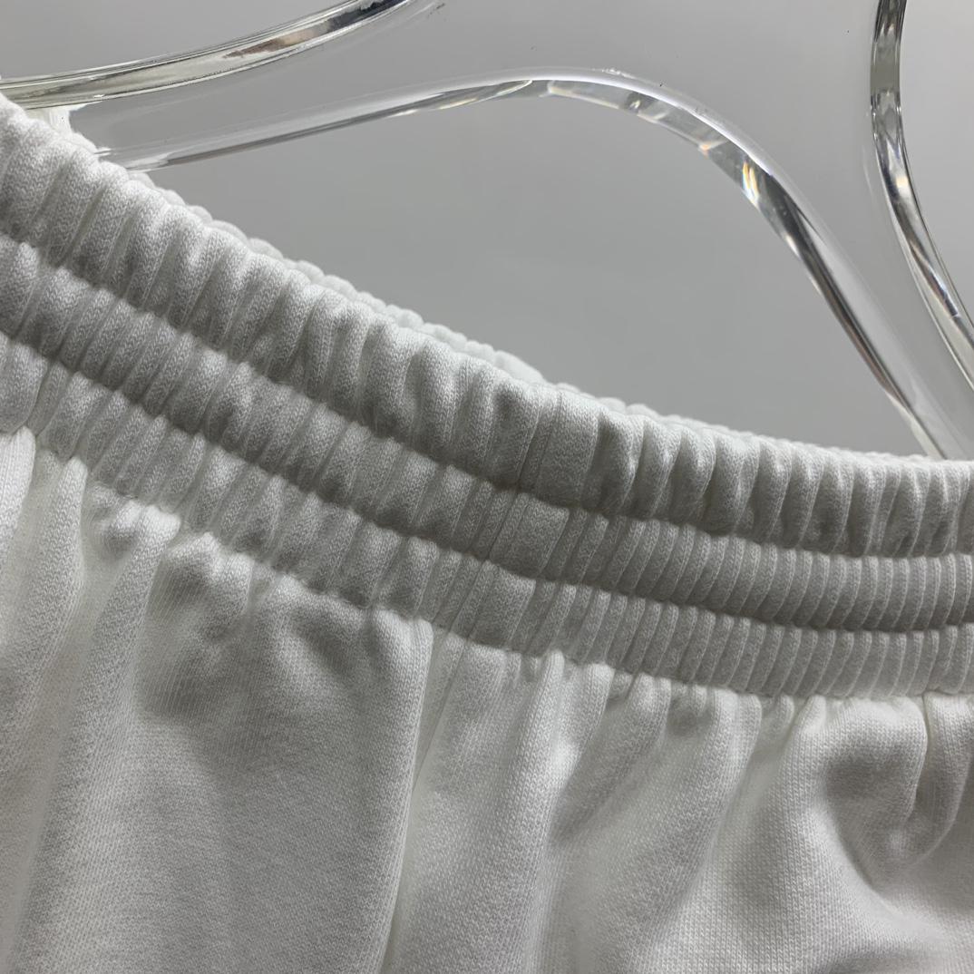 Balenciaga Top League Baggy Sweatpants In White - DopestKickz