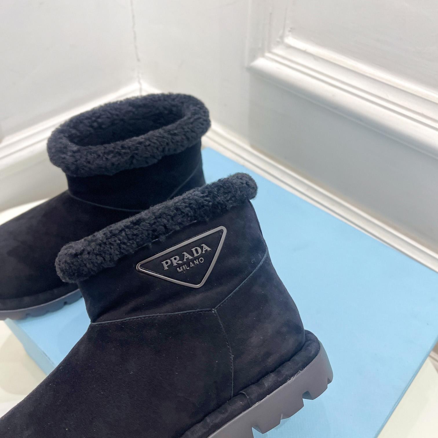 Prada Shearling Booties - DopestKickz