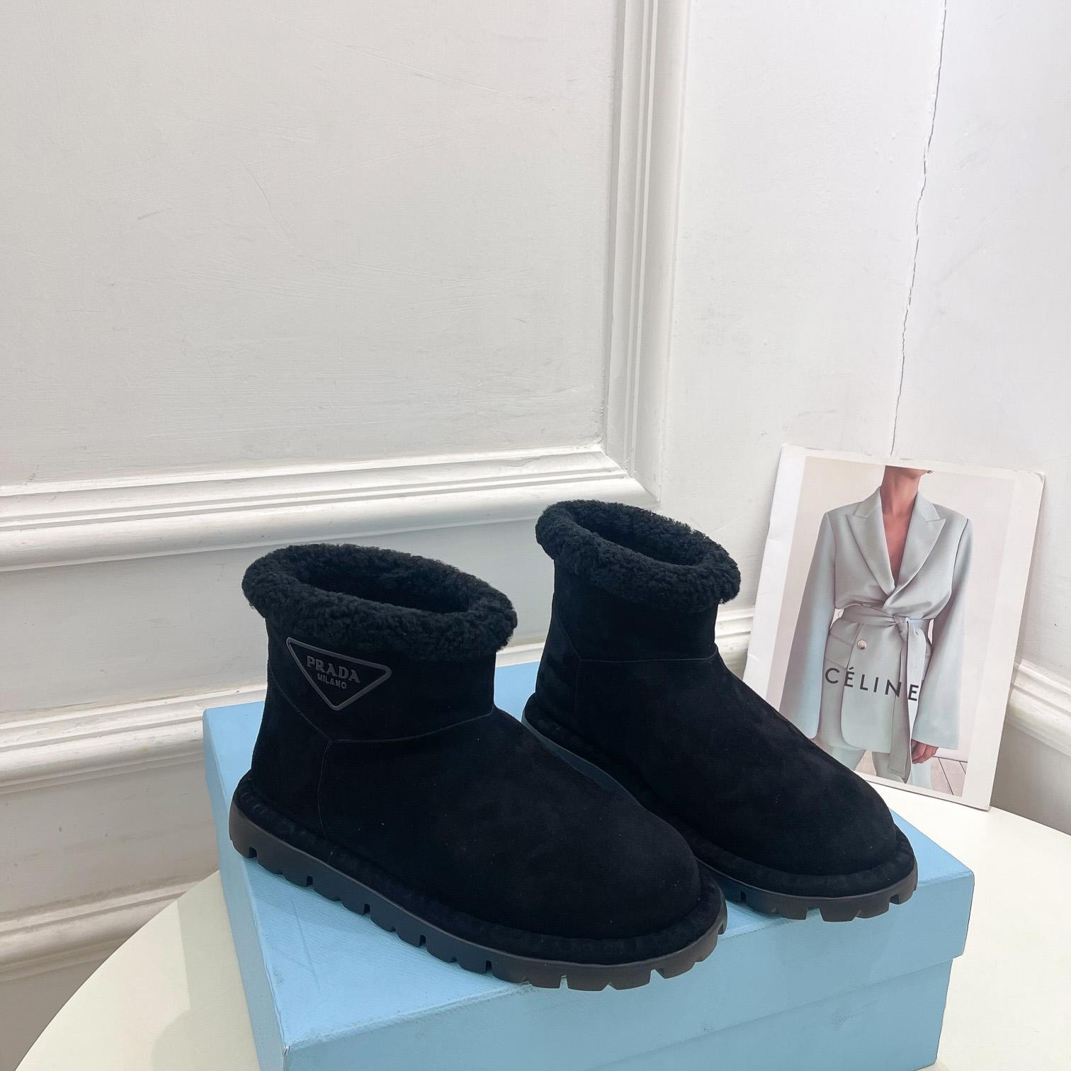 Prada Shearling Booties - DopestKickz