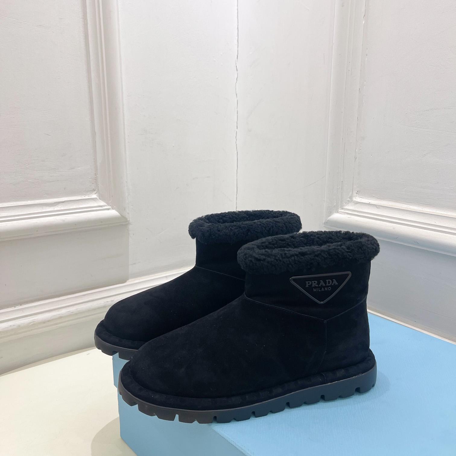 Prada Shearling Booties - DopestKickz