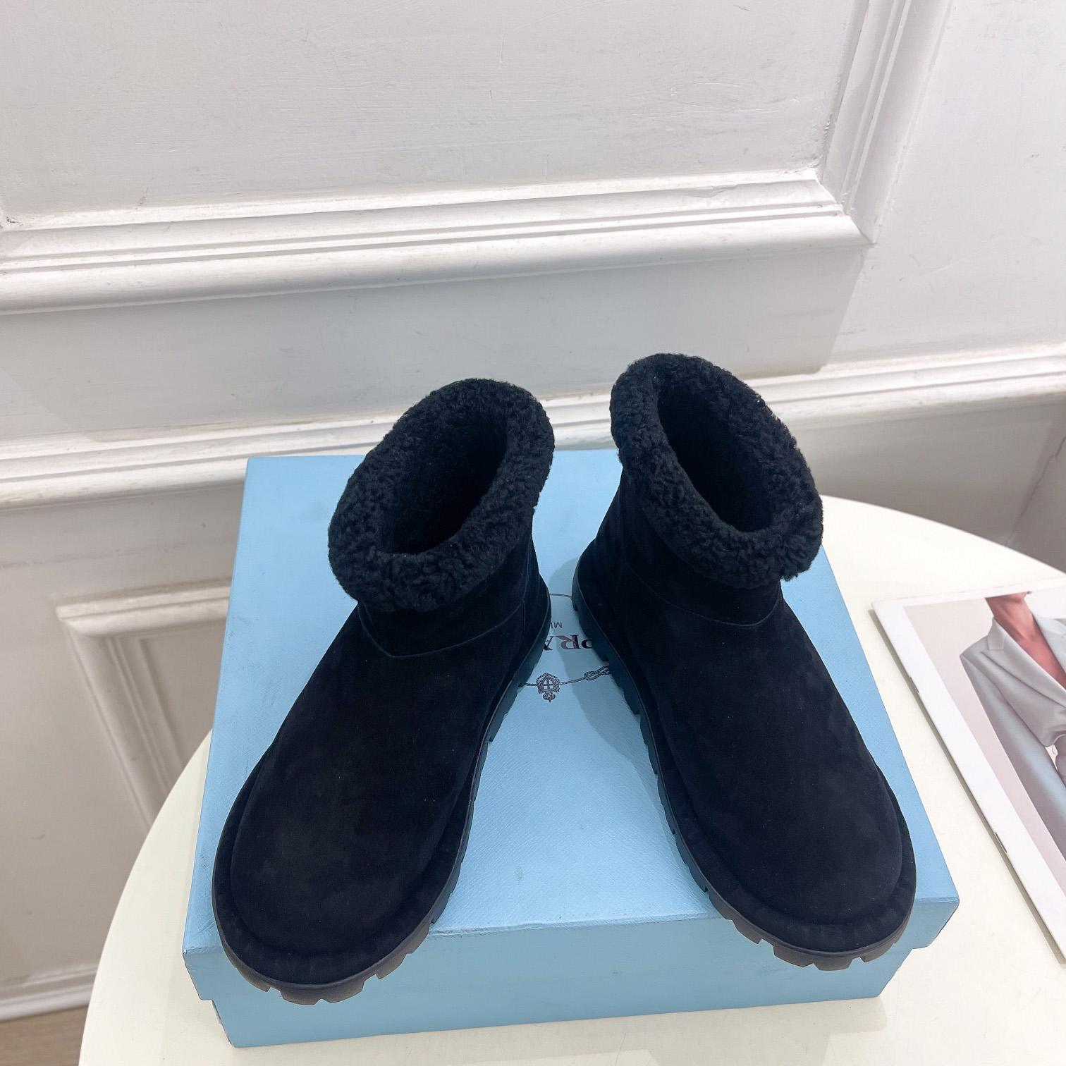 Prada Shearling Booties - DopestKickz