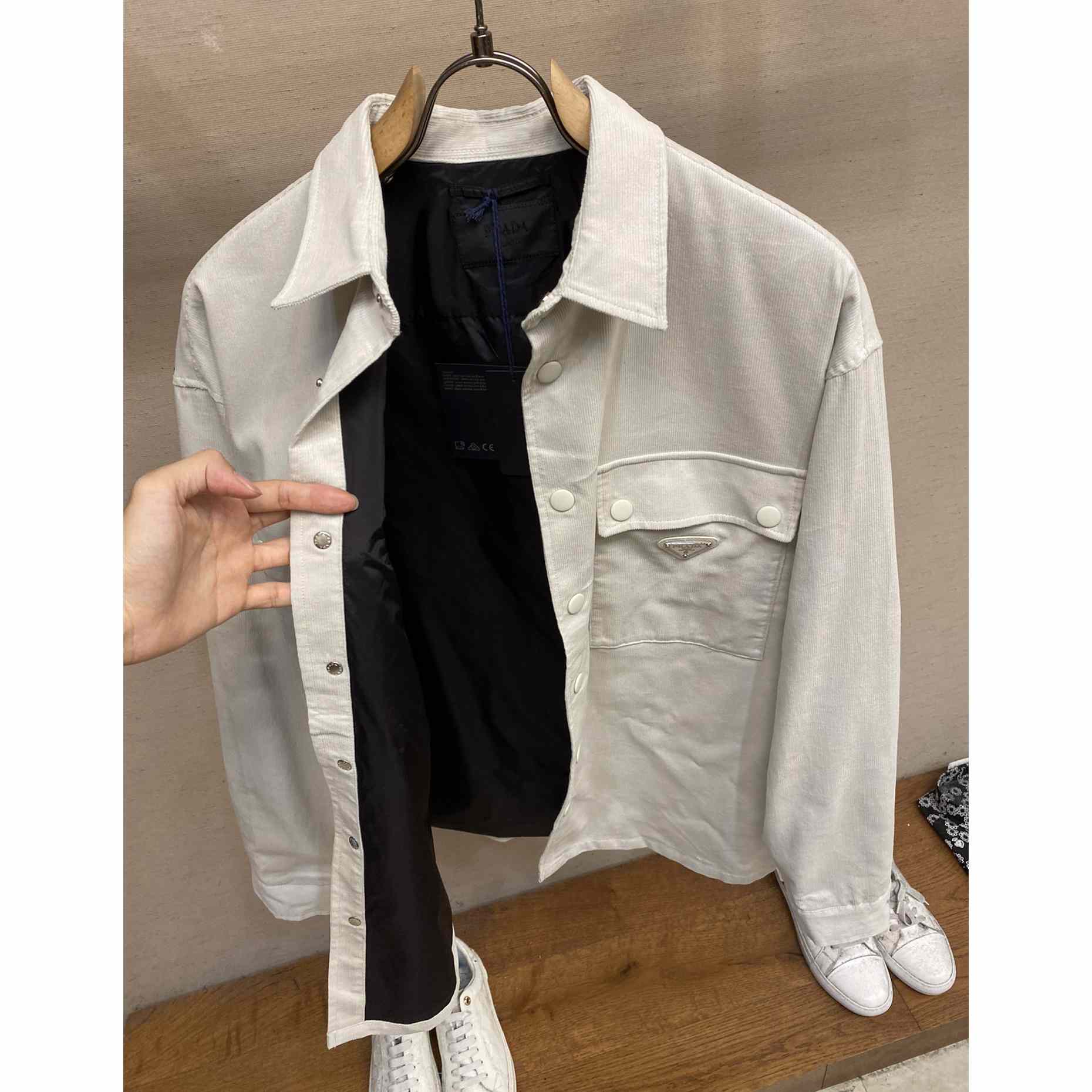 Prada Pinwale Corduroy Shirt - DopestKickz