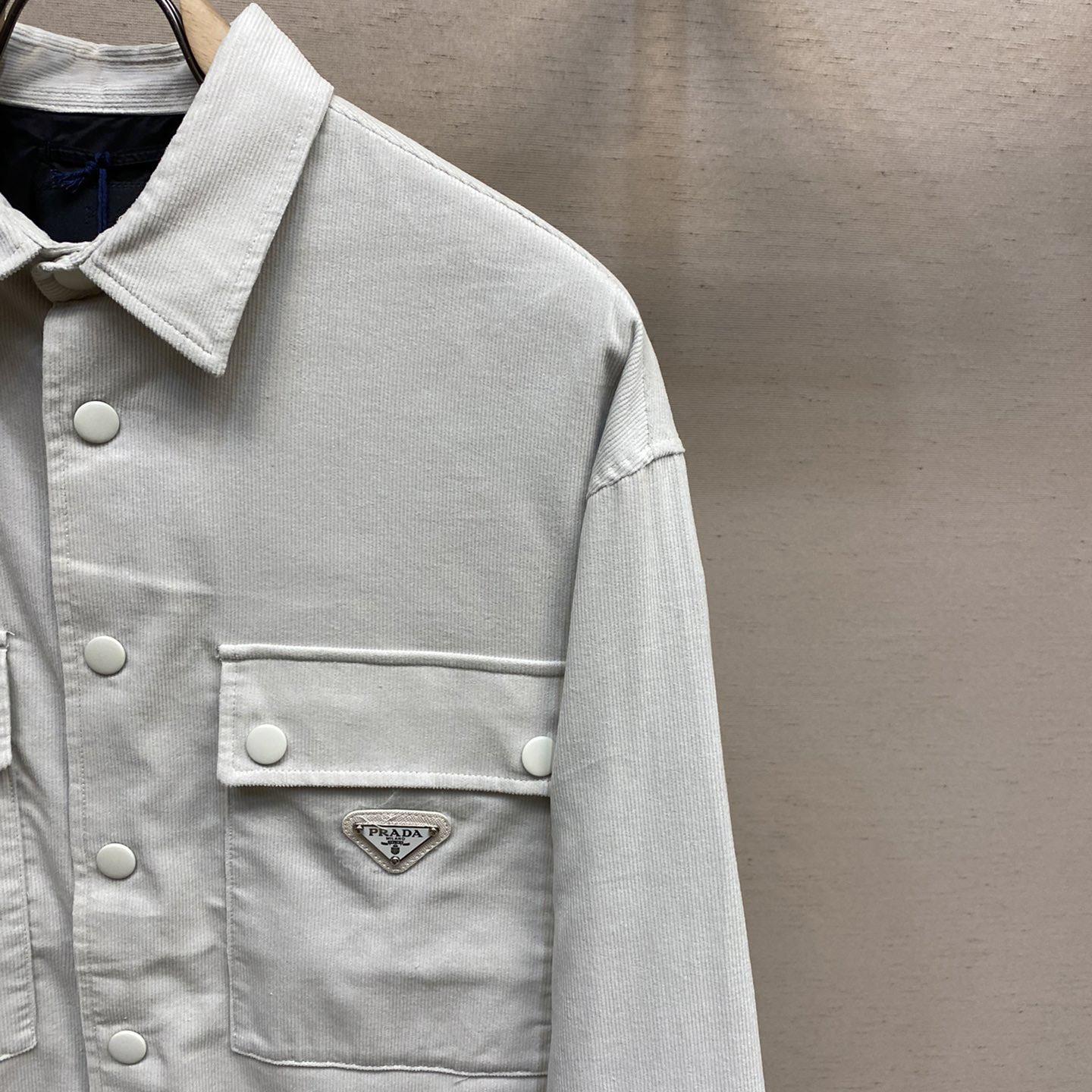 Prada Pinwale Corduroy Shirt - DopestKickz