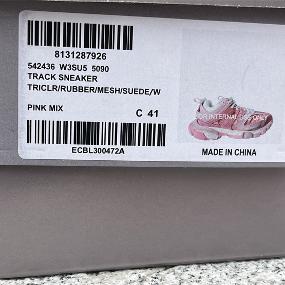 Balenciaga Track Sneaker In Pink Mesh And Suede-like Fabric - DopestKickz