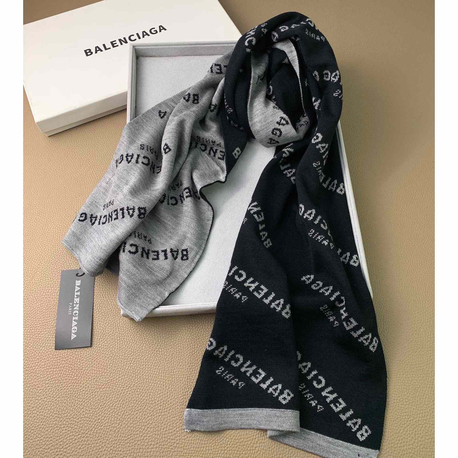 Balenciaga Allover Logo Scarf - DopestKickz