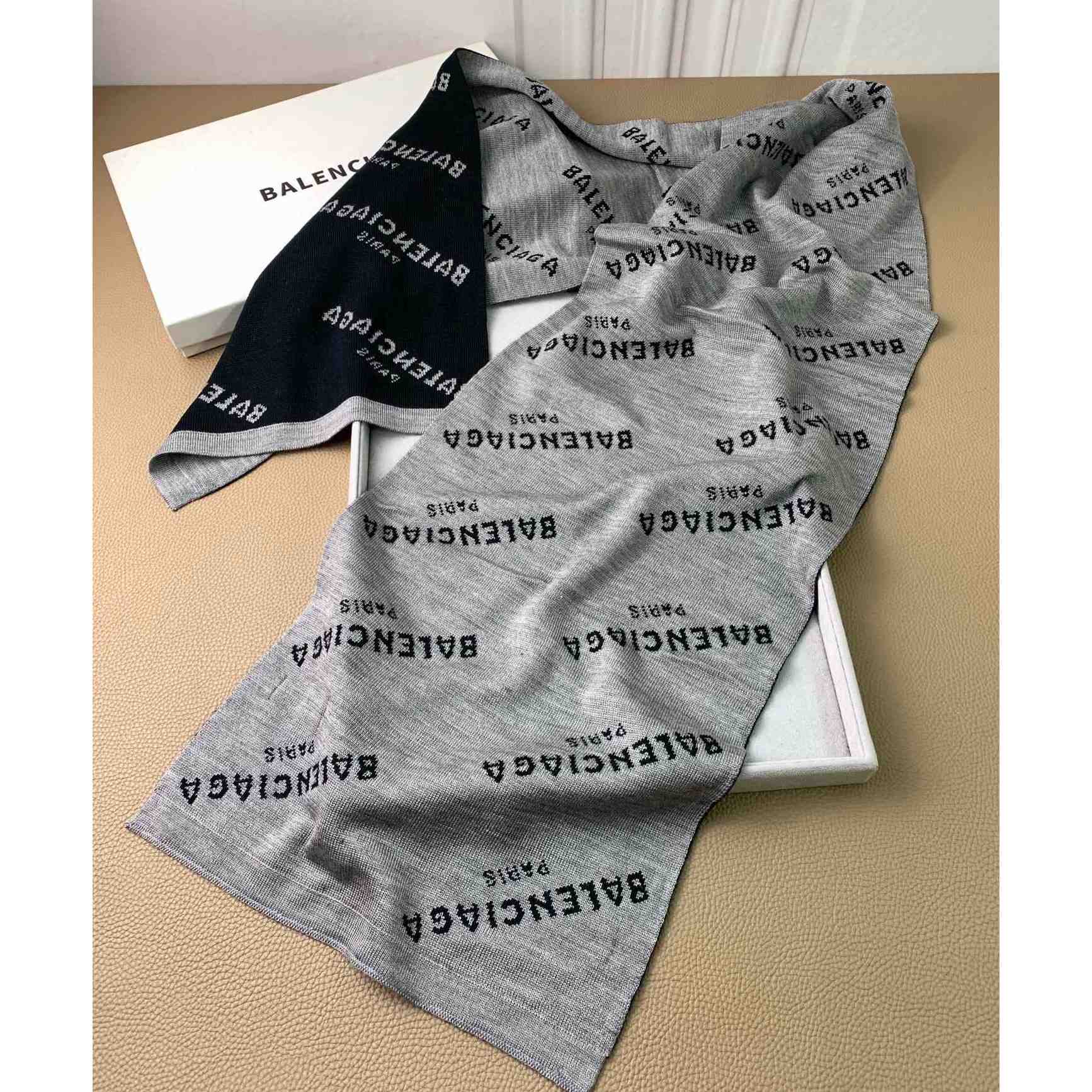 Balenciaga Allover Logo Scarf - DopestKickz