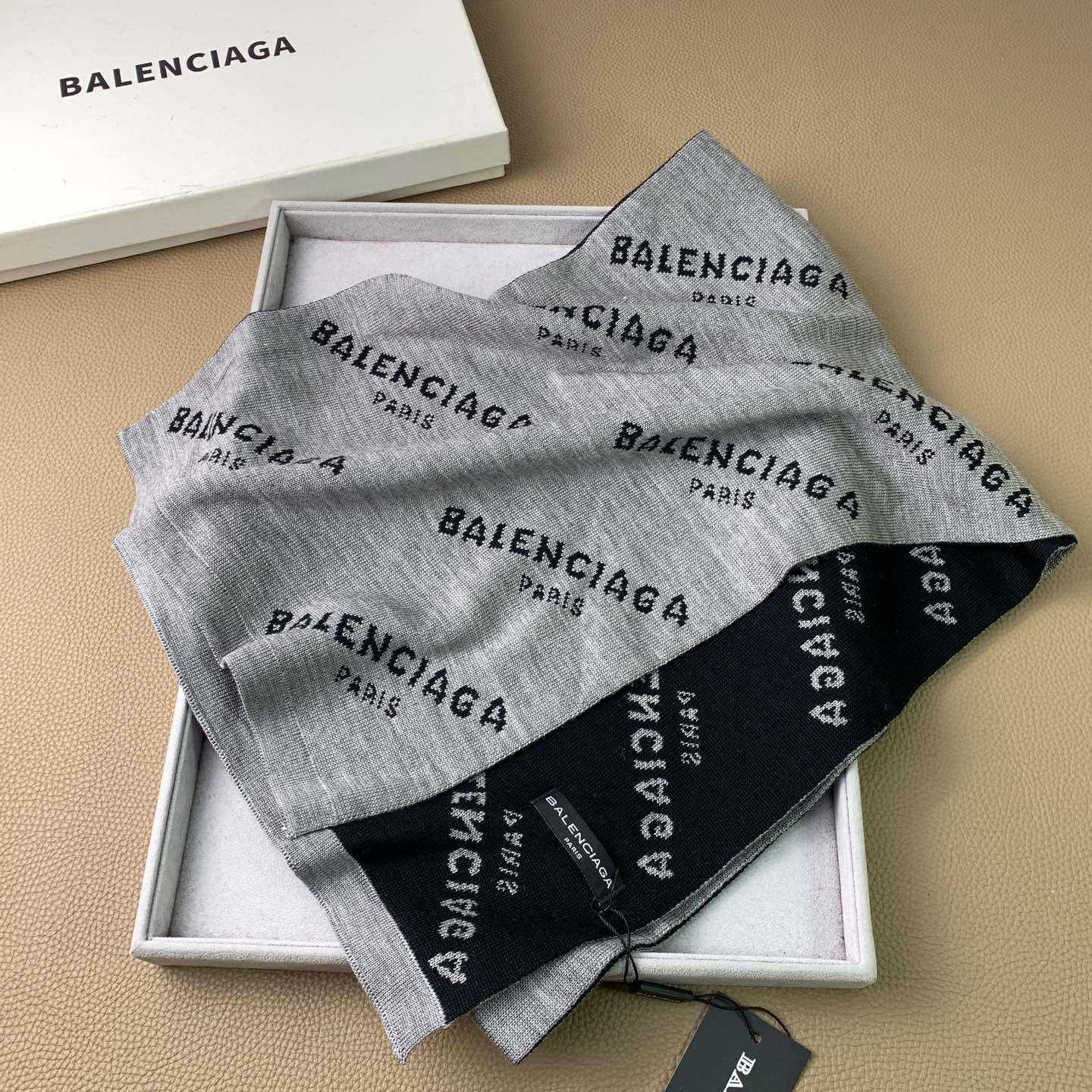 Balenciaga Allover Logo Scarf - DopestKickz