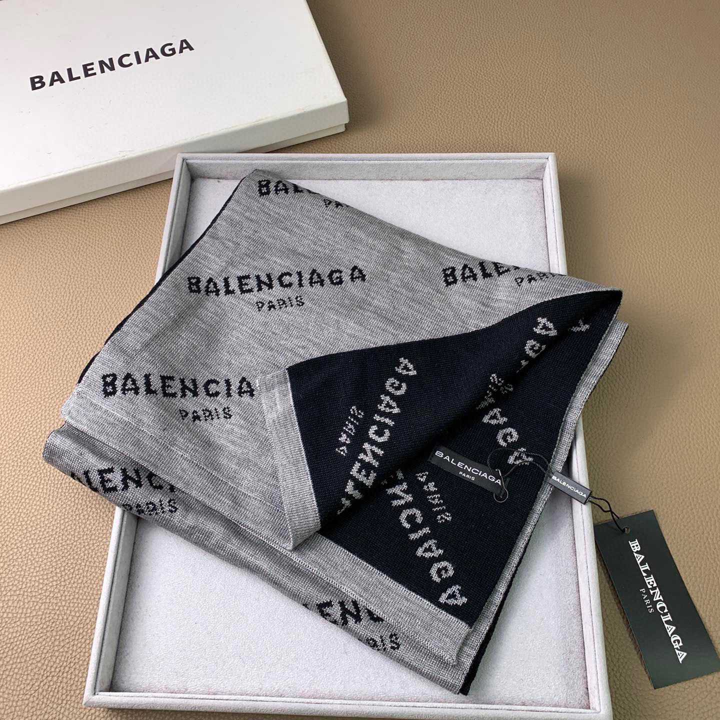 Balenciaga Allover Logo Scarf - DopestKickz