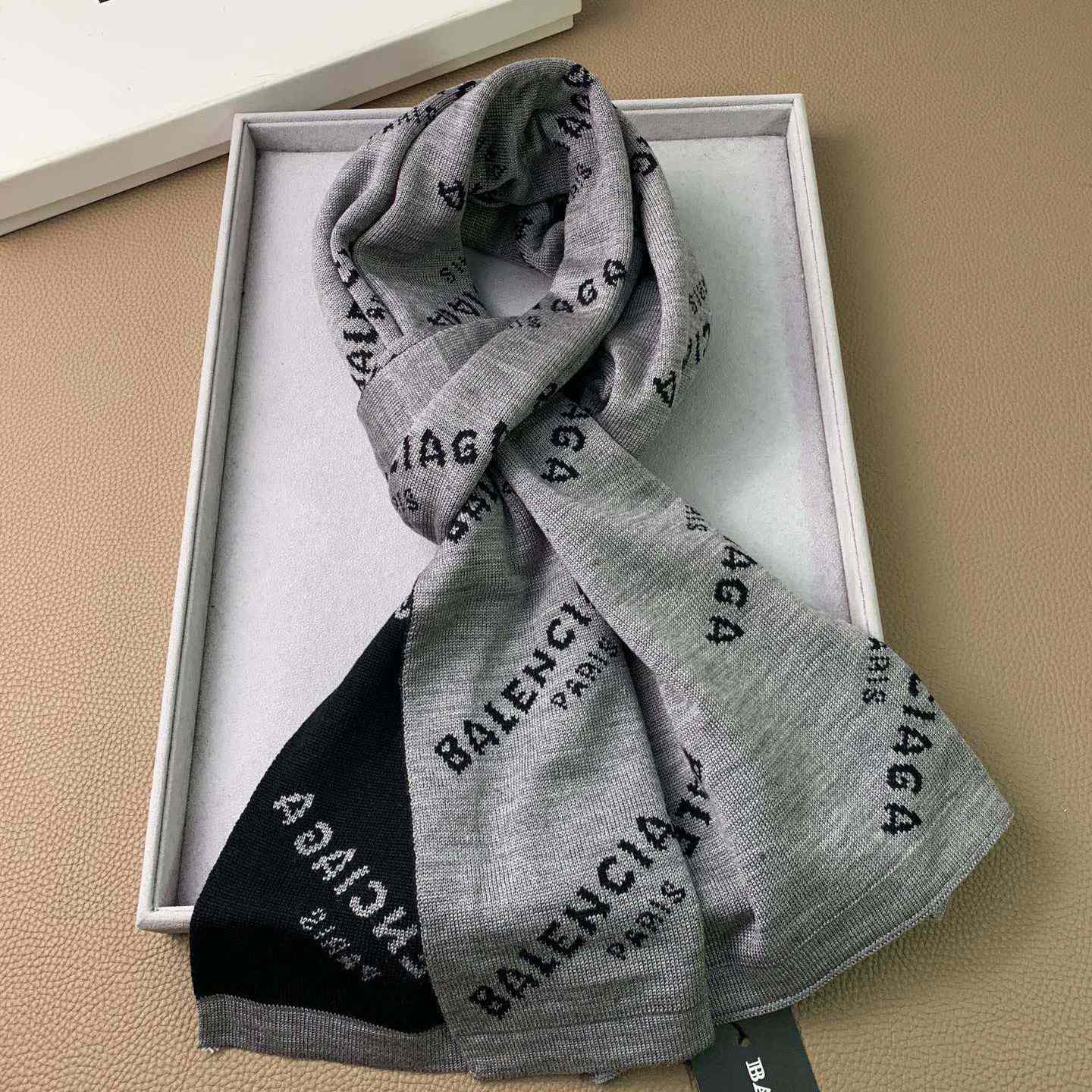 Balenciaga Allover Logo Scarf - DopestKickz