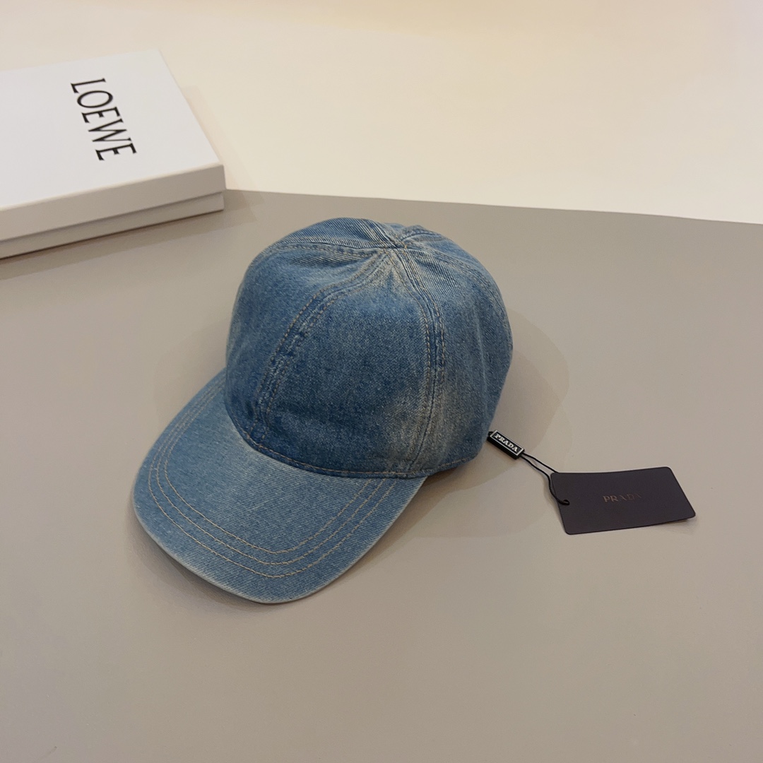 Prada Denim Baseball Cap - DopestKickz