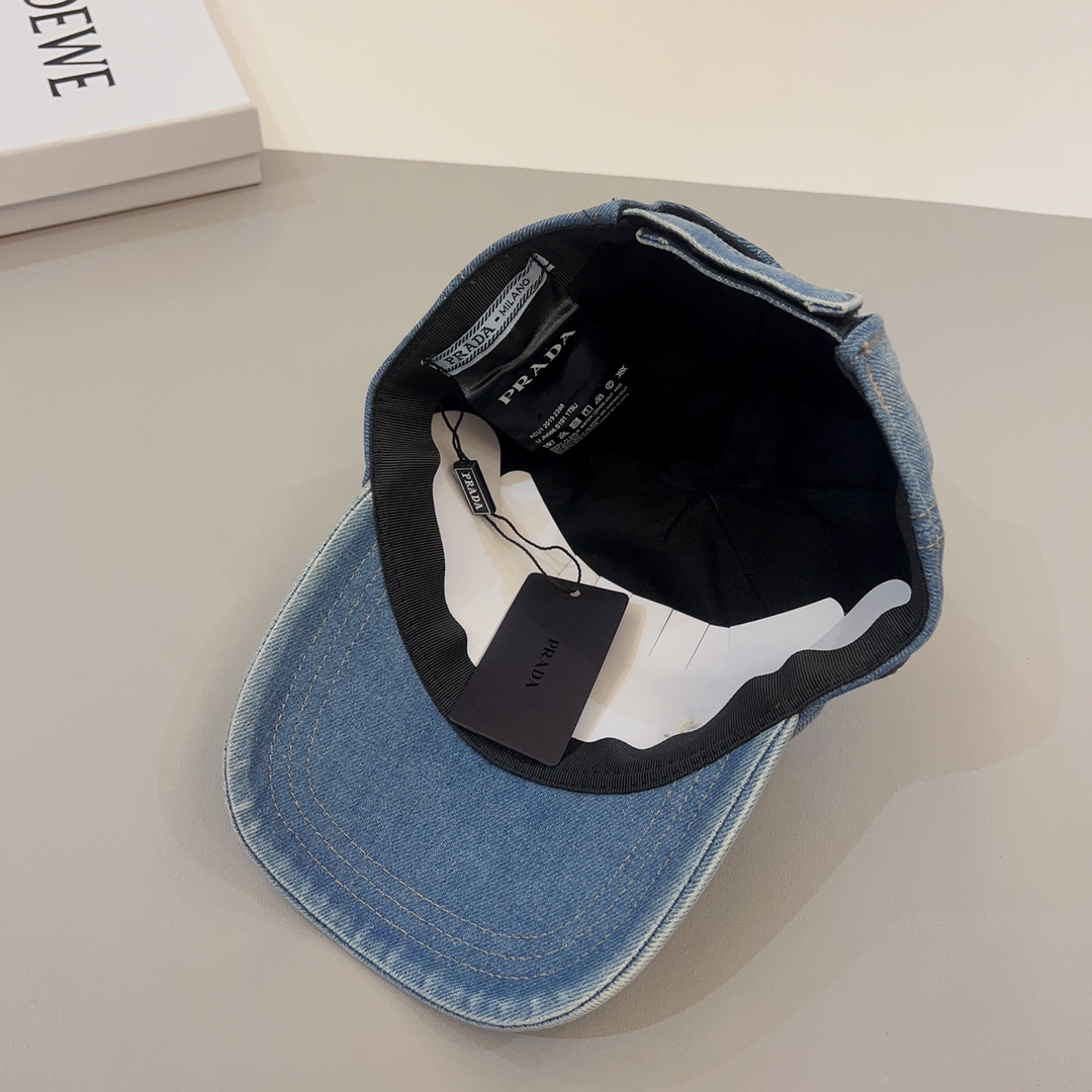 Prada Denim Baseball Cap - DopestKickz