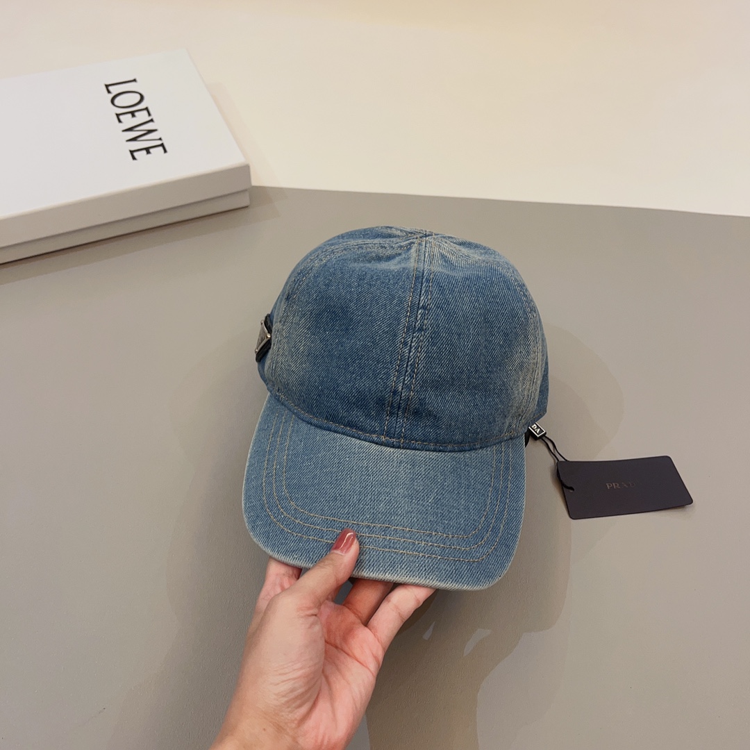 Prada Denim Baseball Cap - DopestKickz