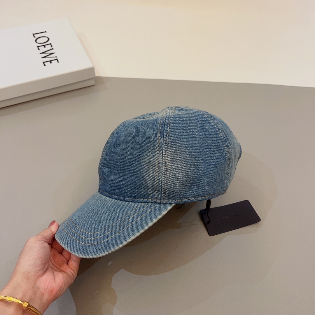 Prada Denim Baseball Cap - DopestKickz