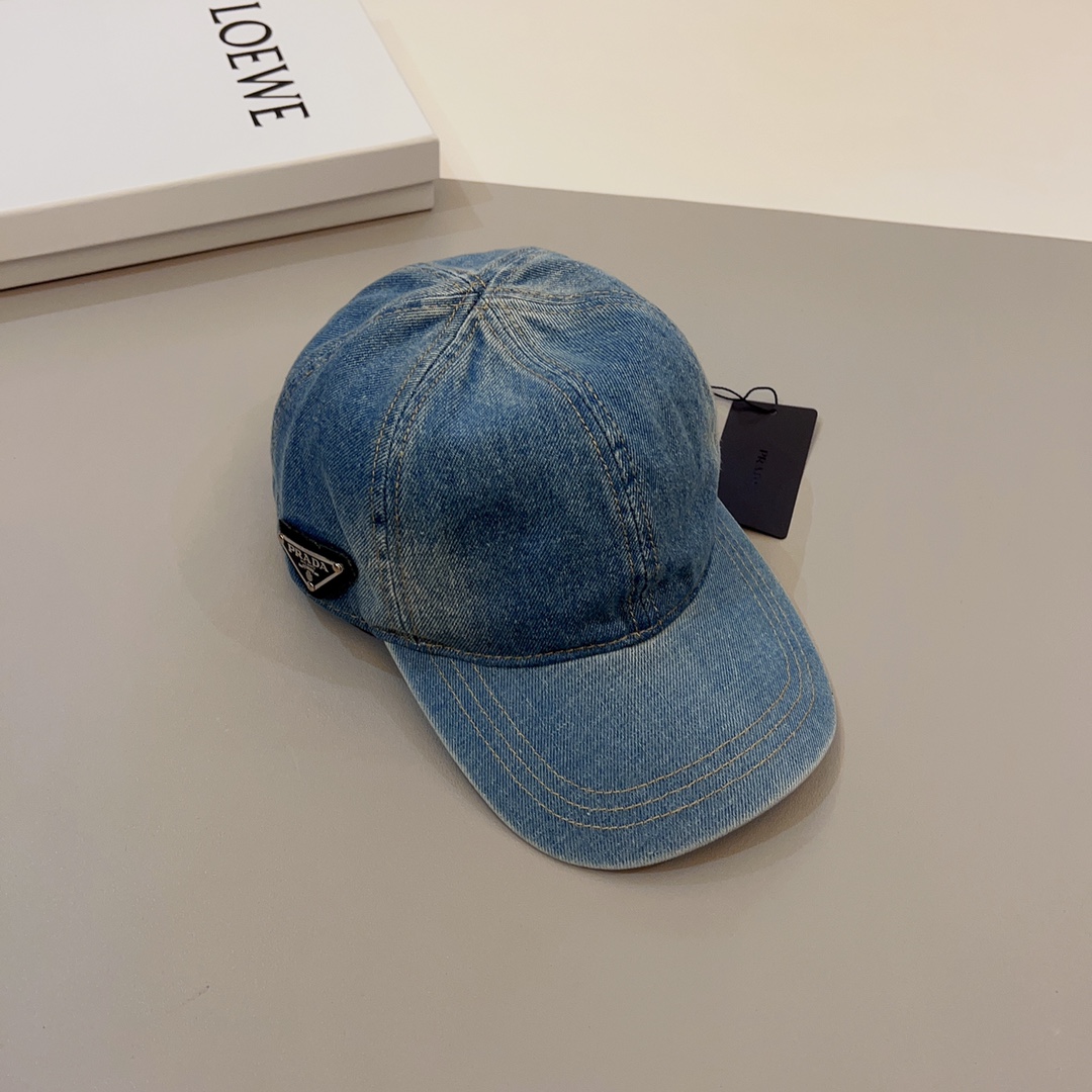 Prada Denim Baseball Cap - DopestKickz