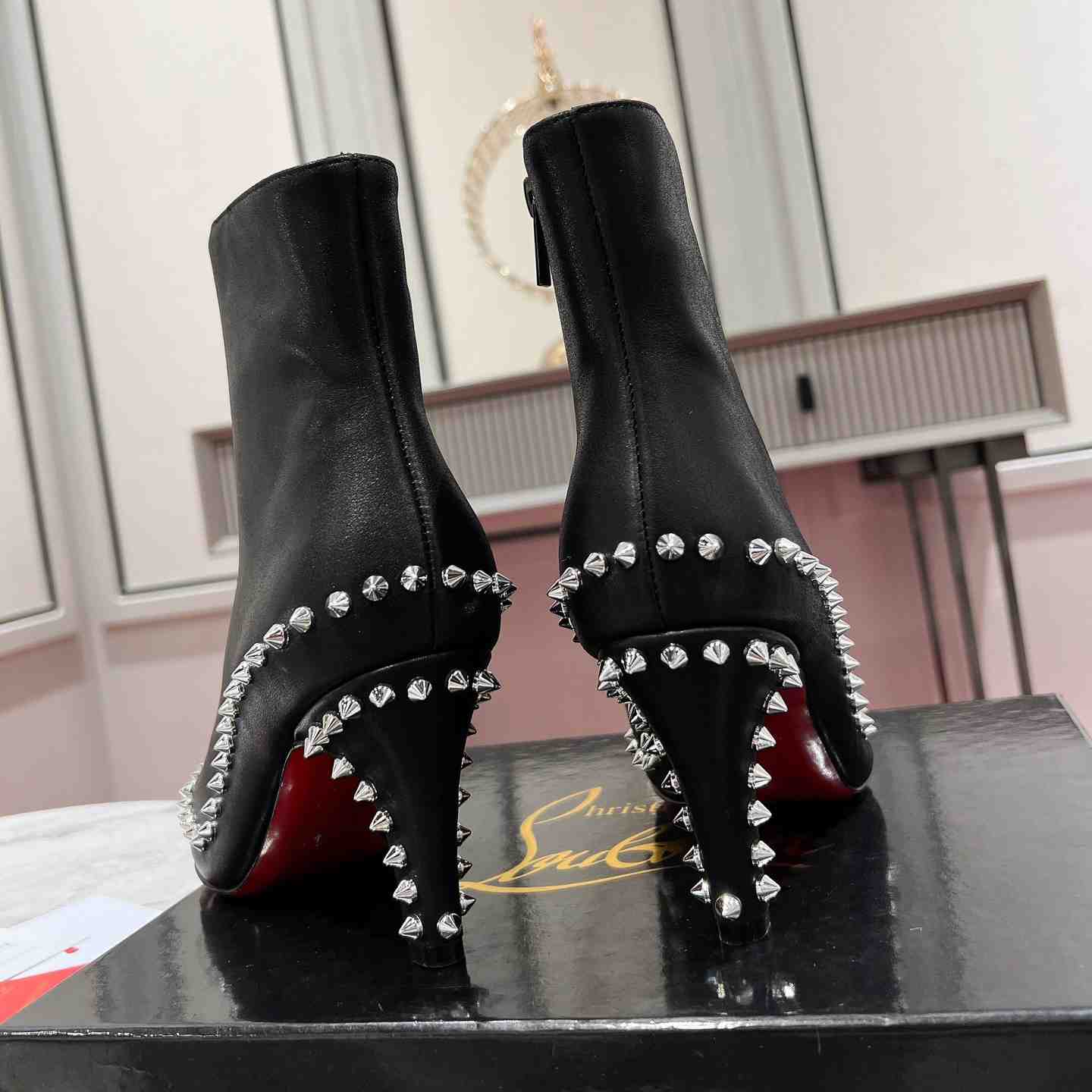 Christian Louboutin Vidura 85MM Leather Booties - DopestKickz