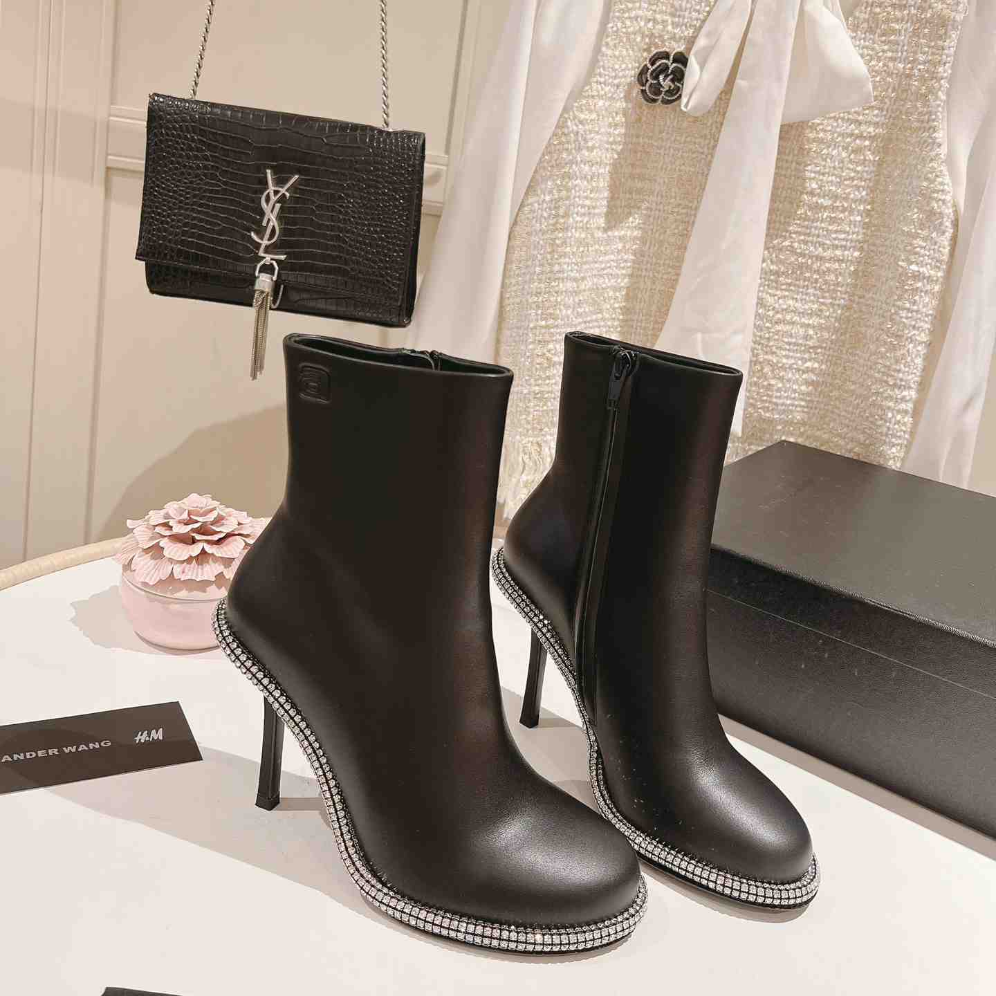 Alexander Wang Nova Round Toe Ankle Boot In Leather - DopestKickz