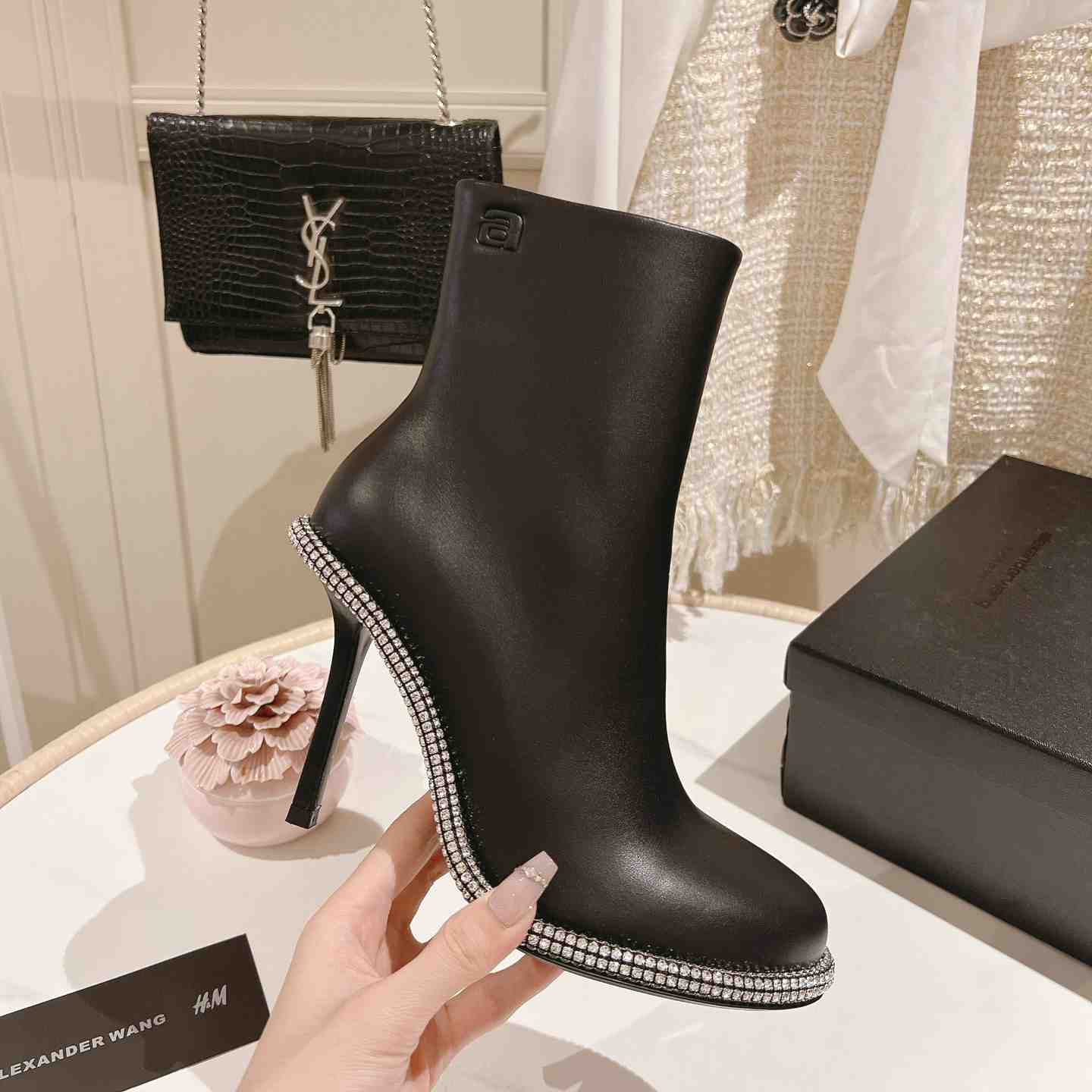 Alexander Wang Nova Round Toe Ankle Boot In Leather - DopestKickz
