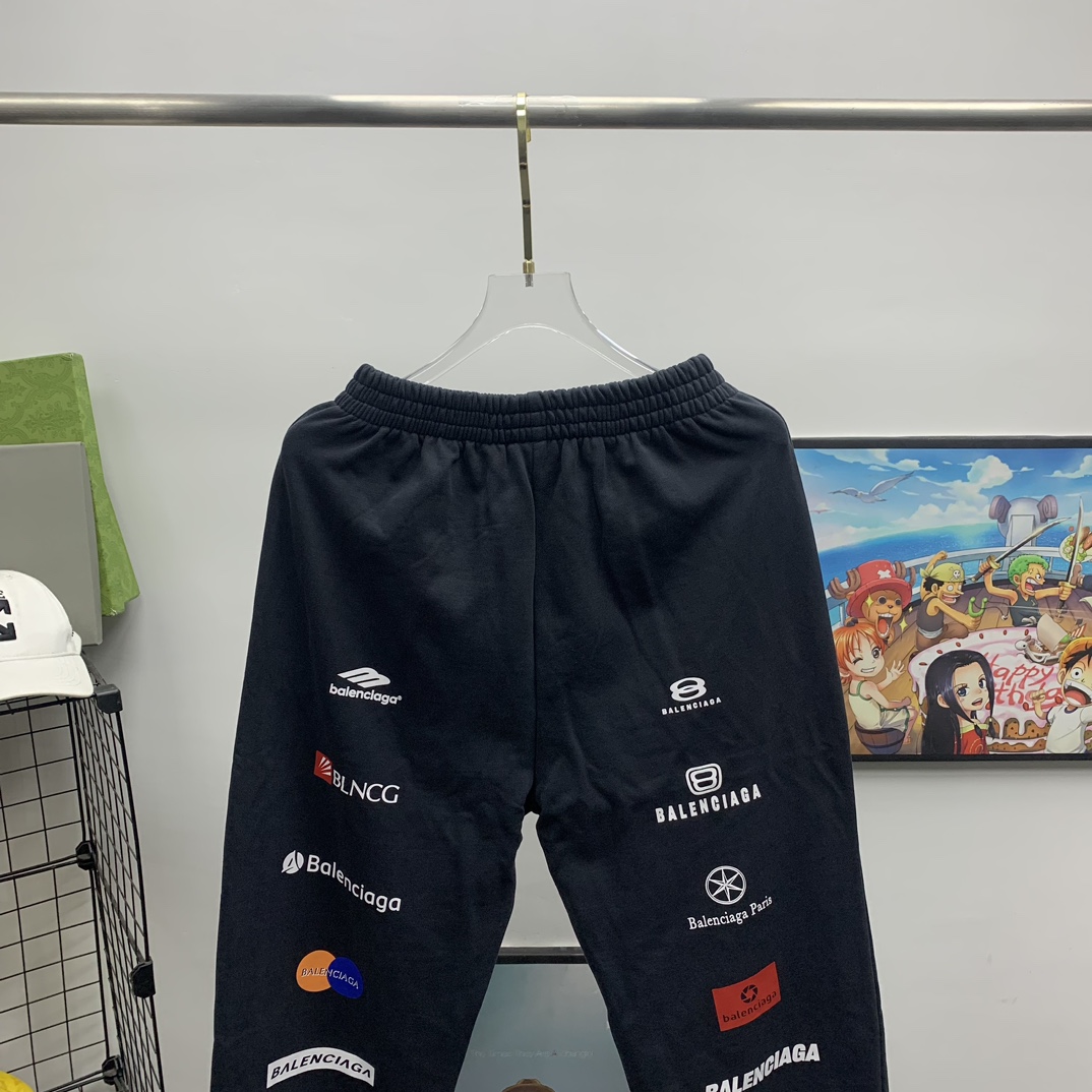 Balenciaga Top League Baggy Sweatpants In Black - DopestKickz