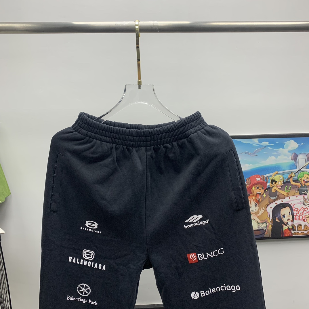 Balenciaga Top League Baggy Sweatpants In Black - DopestKickz