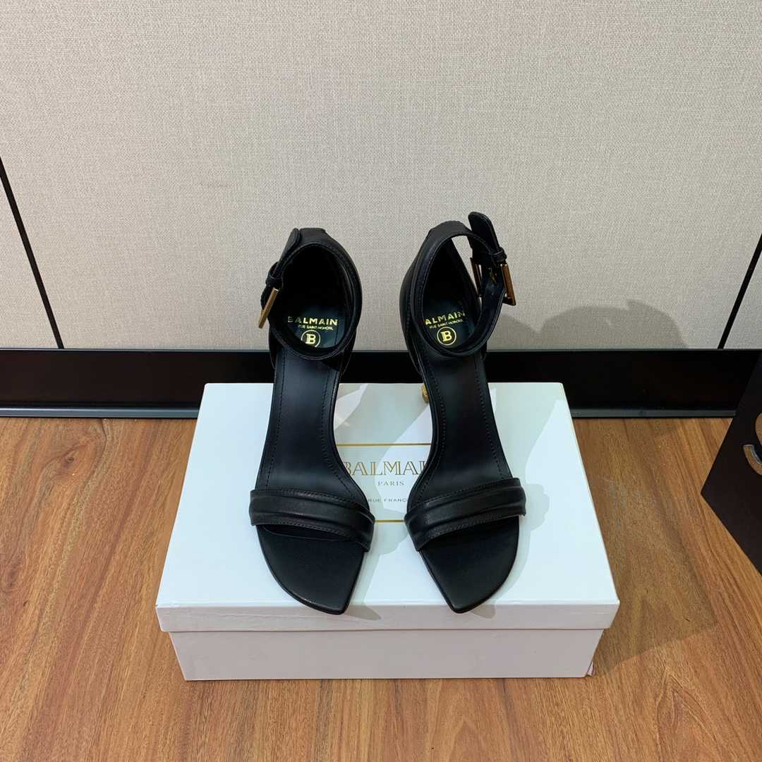 Balmain Moneta 105mm Leather Sandals - DopestKickz