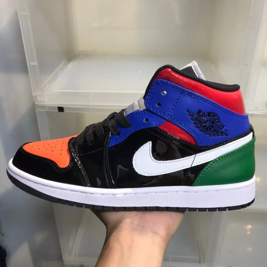 Air Jordan 1 Wmns Mid SE 'Multi Patent' Sneaker - DopestKickz