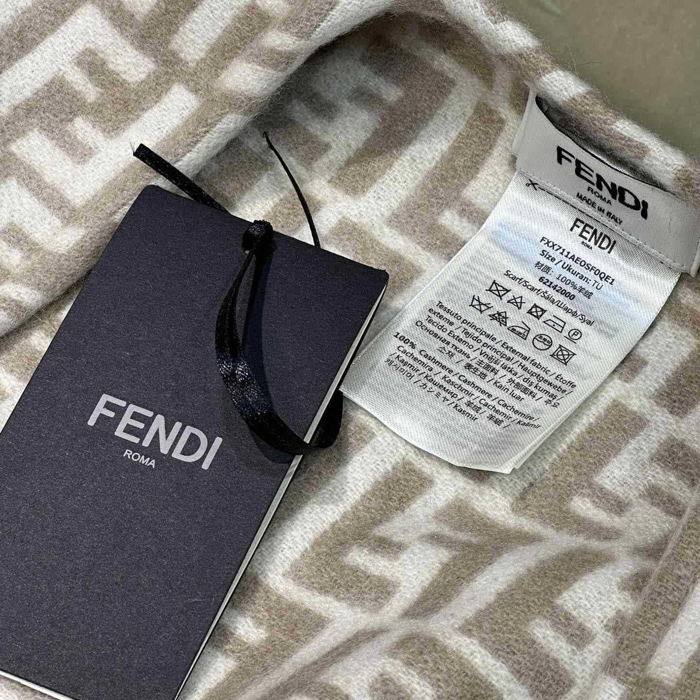 Fendi Beige Wool And Cashmere Poncho - DopestKickz
