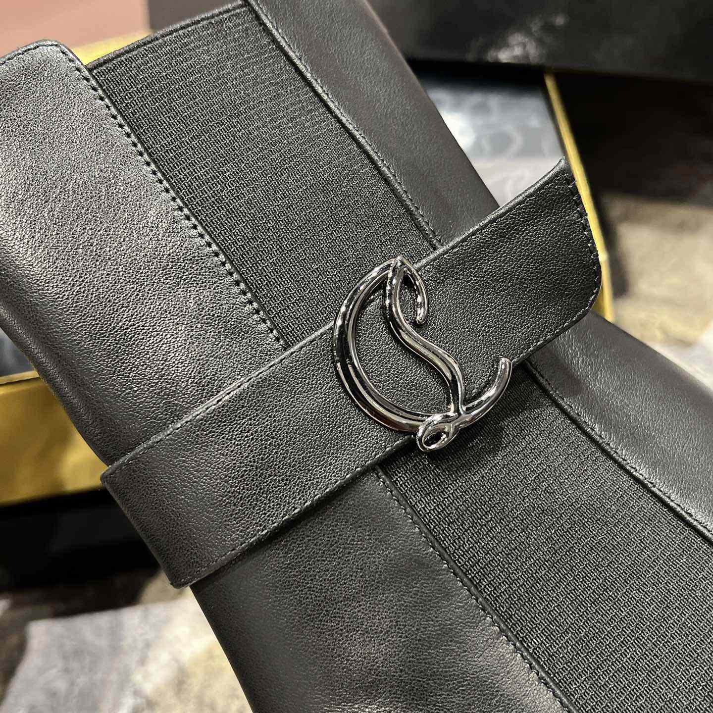 Christian Louboutin Black Cl Chelsea Booty 100 - DopestKickz