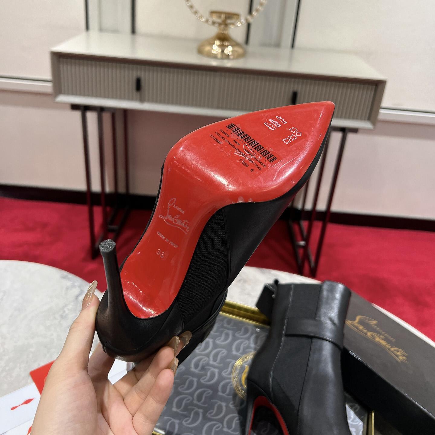 Christian Louboutin Black Cl Chelsea Booty 100 - DopestKickz
