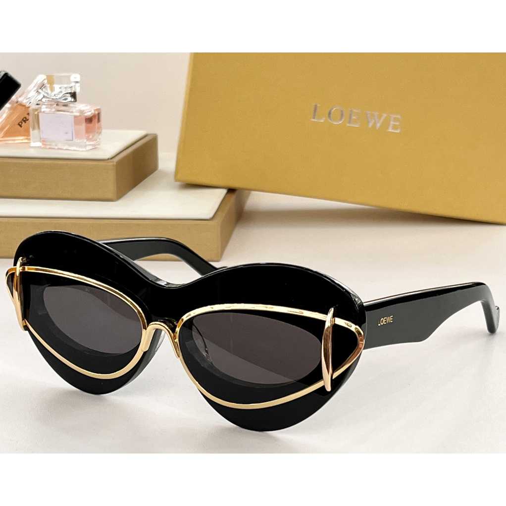 Loewe Cateye Double Frame Sunglasses In Acetate And Metal - DopestKickz