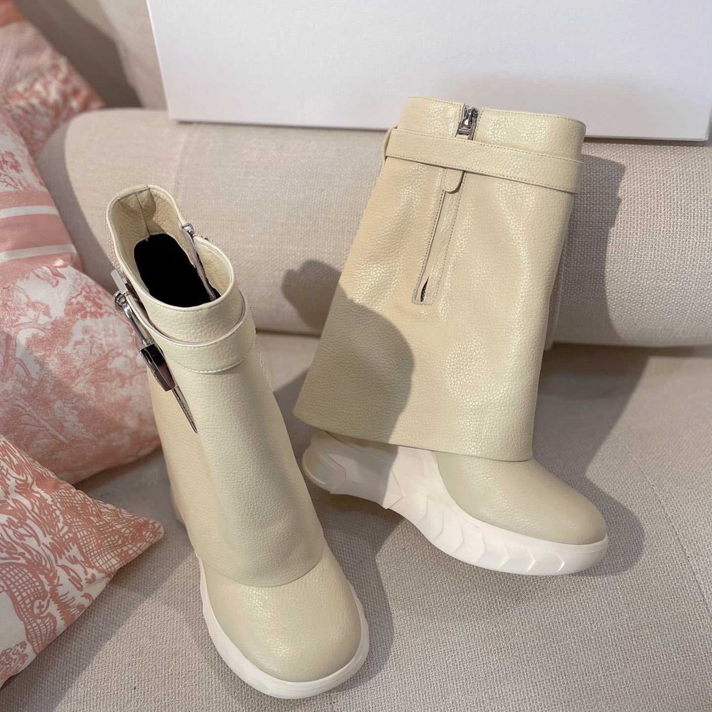 Givenchy Shark Lock Leather Ankle Boot - DopestKickz