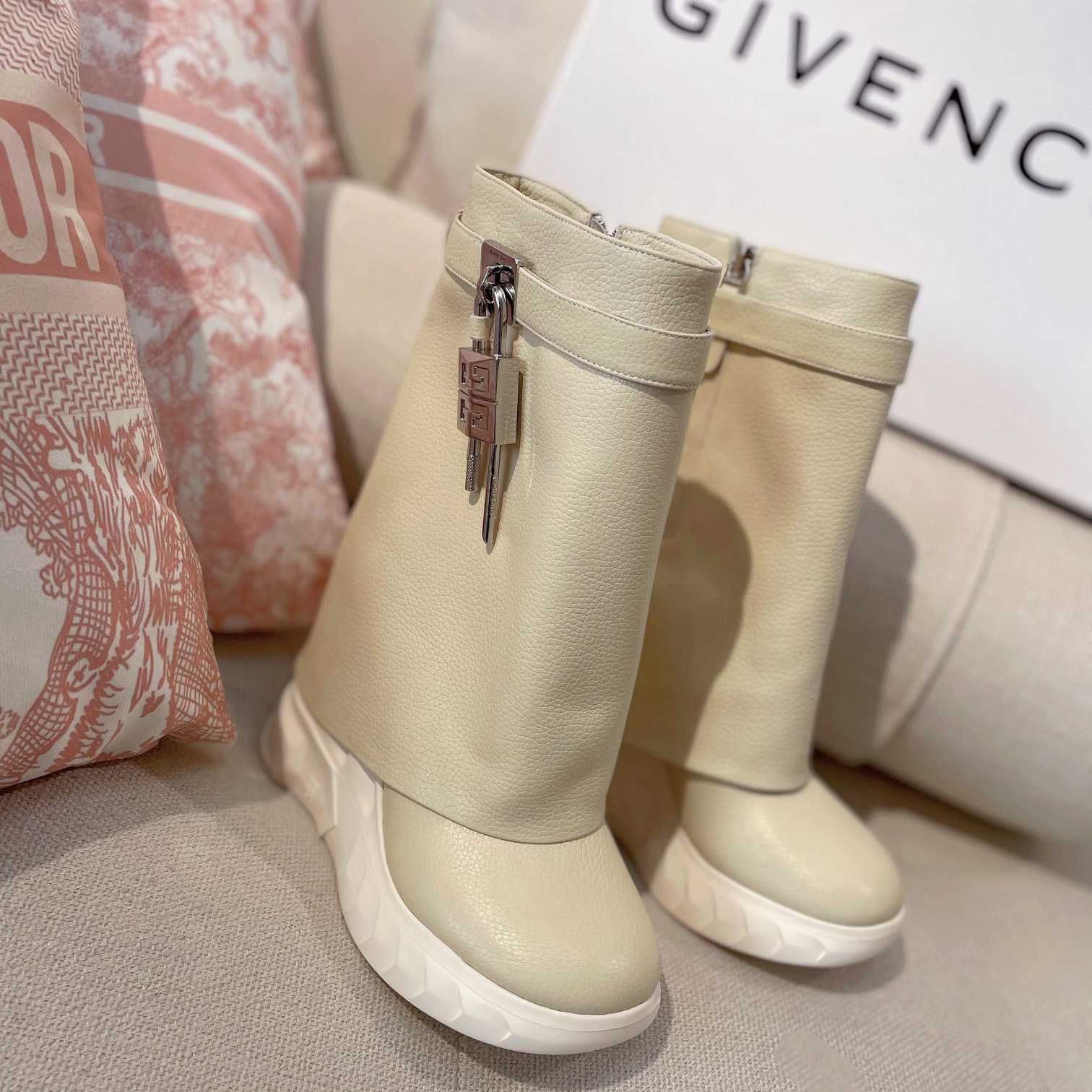 Givenchy Shark Lock Leather Ankle Boot - DopestKickz