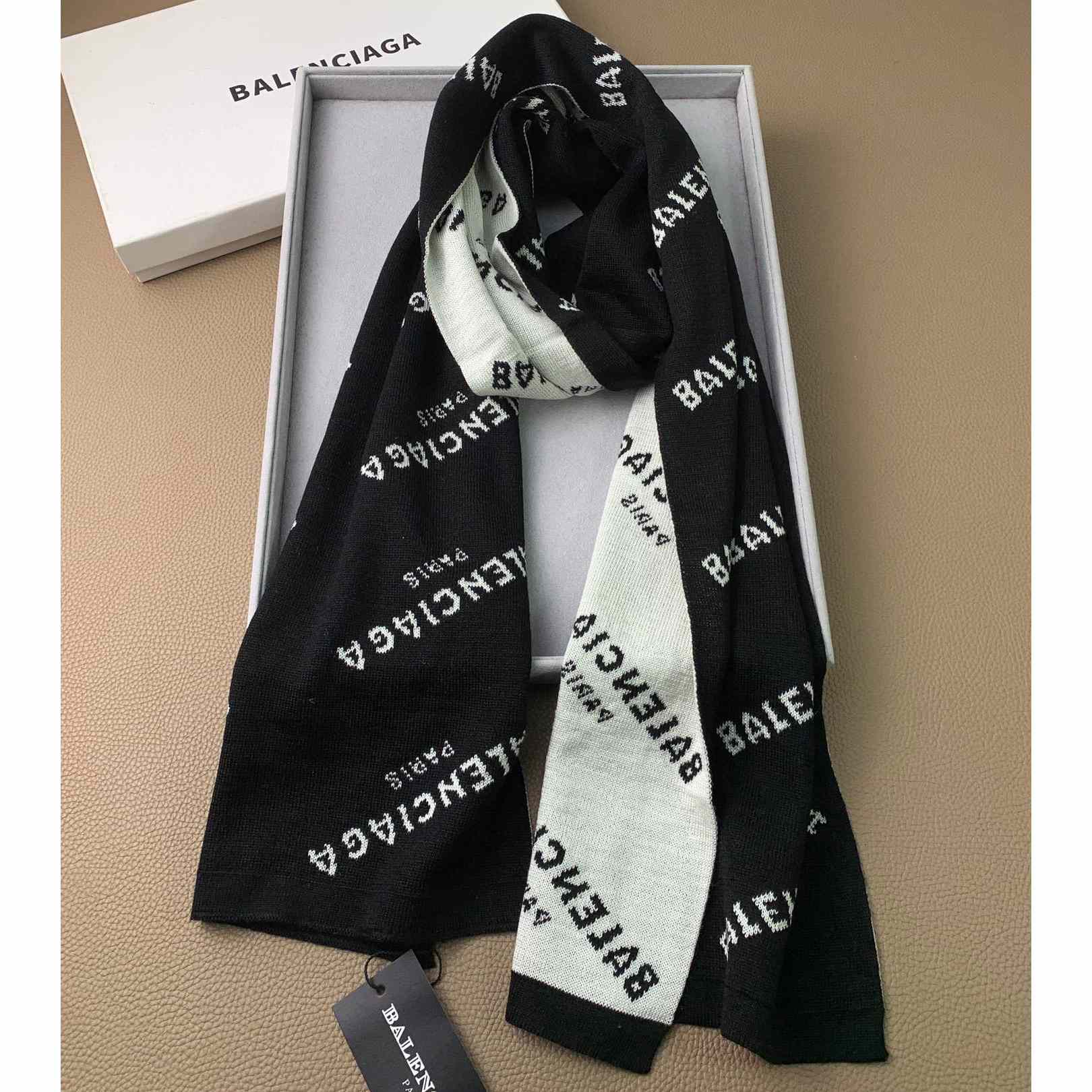 Balenciaga Allover Logo Scarf - DopestKickz