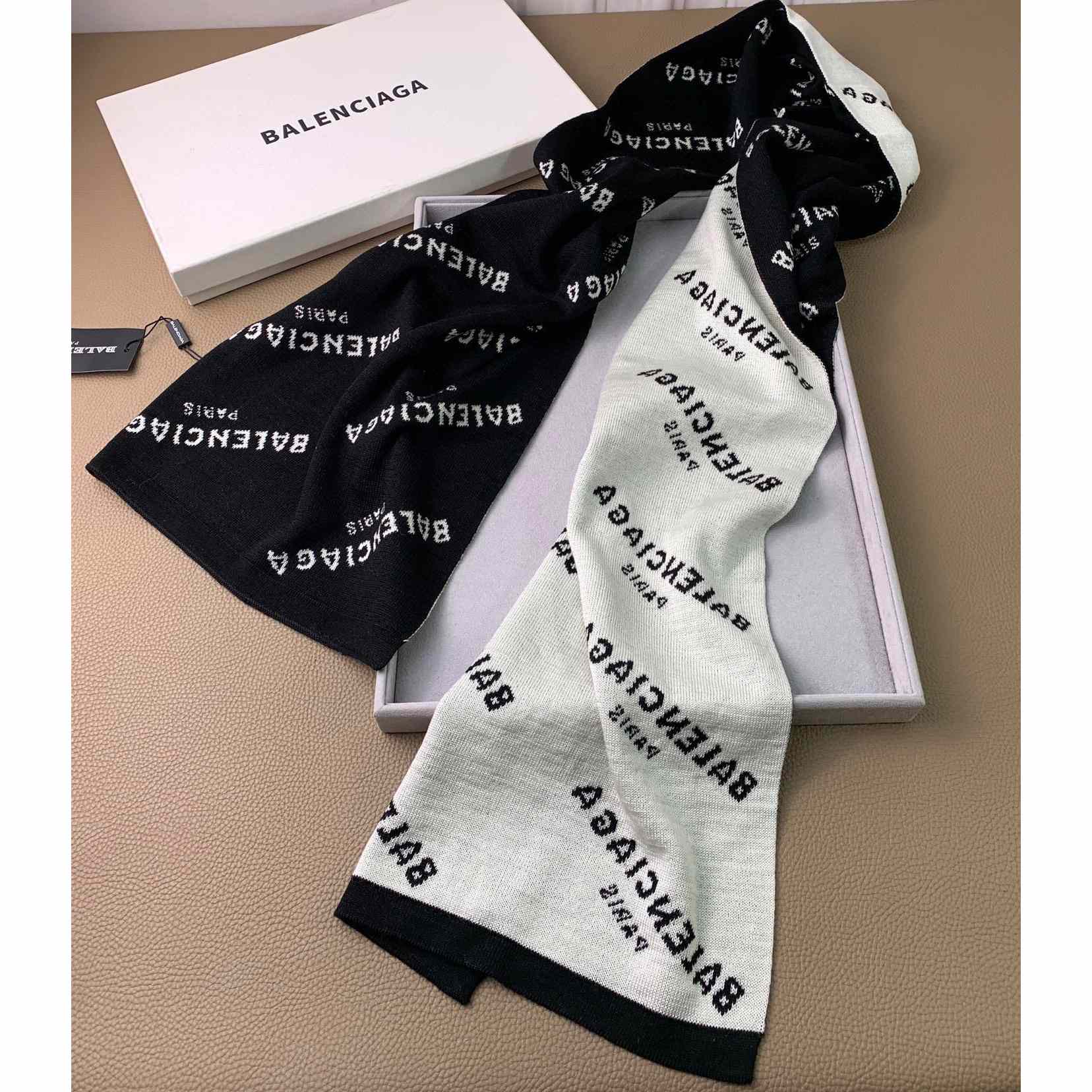 Balenciaga Allover Logo Scarf - DopestKickz