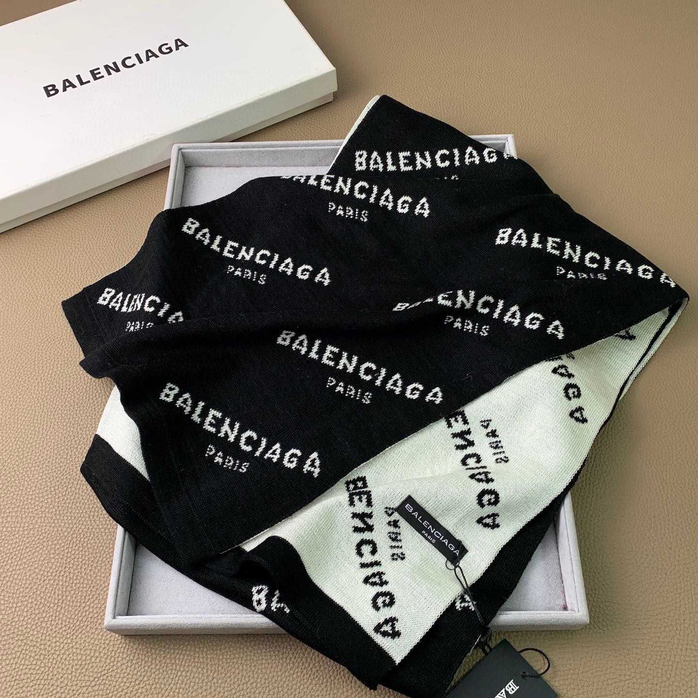 Balenciaga Allover Logo Scarf - DopestKickz