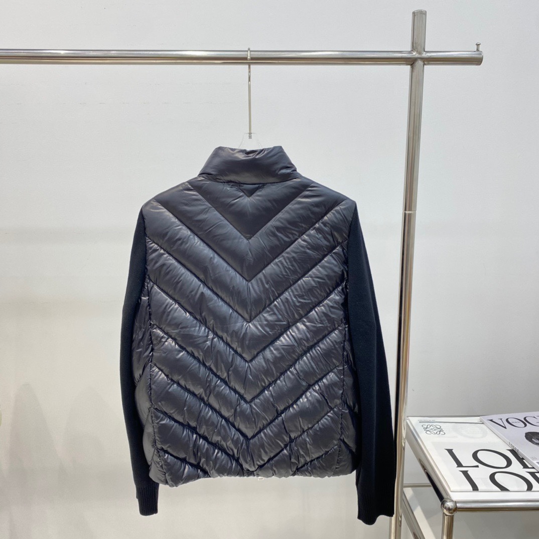 Moncler Panelled Puffer Jacket - DopestKickz