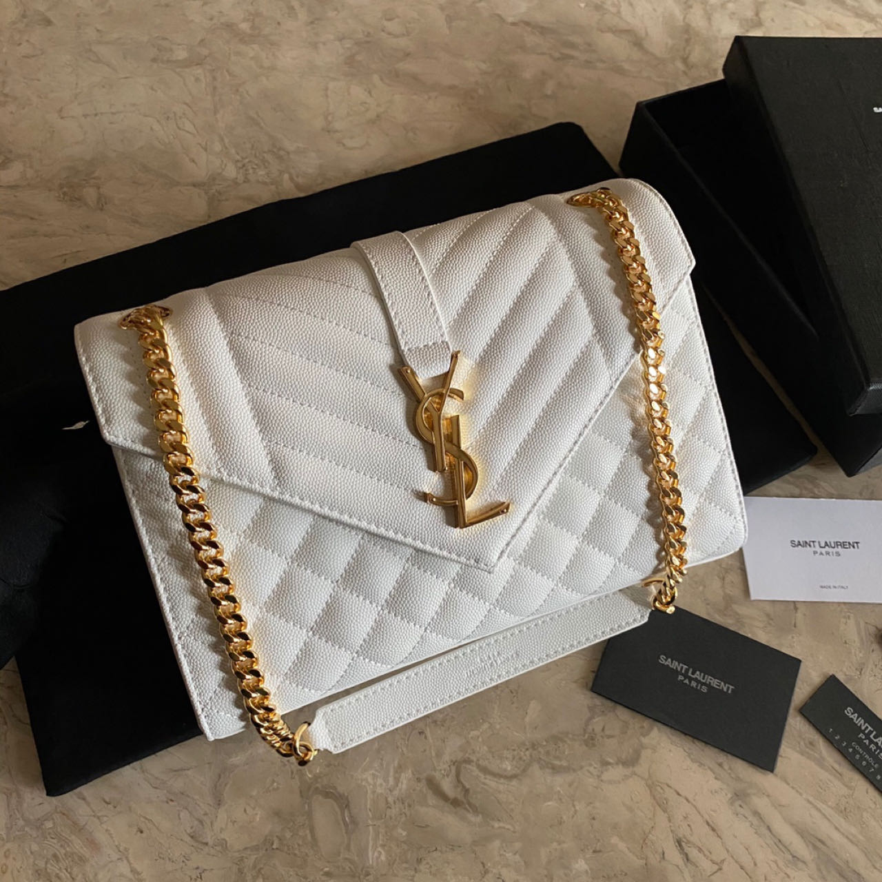Saint Laurent Monogram Chain Wallet  (24-17.5-6cm) - DopestKickz