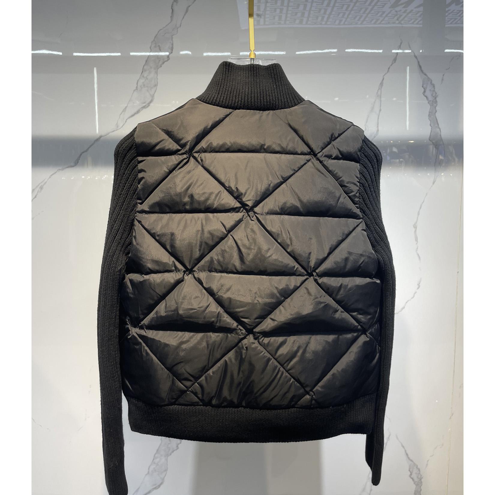 Prada Quilted Re-Nylon And Cashmere Jacket - DopestKickz