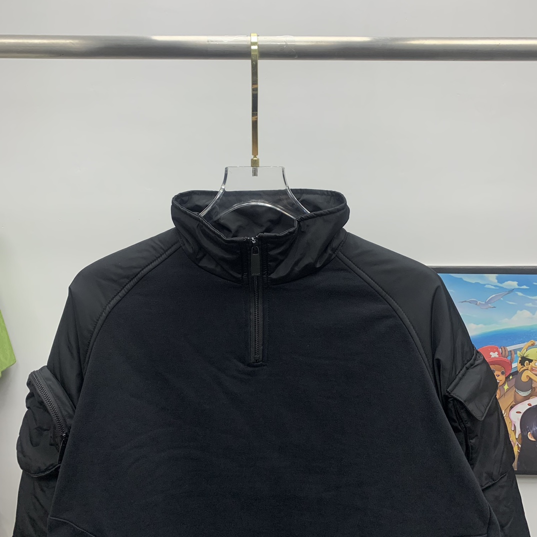 Off White Patch Arr Halfzip Tech Crewn Black No Co - DopestKickz