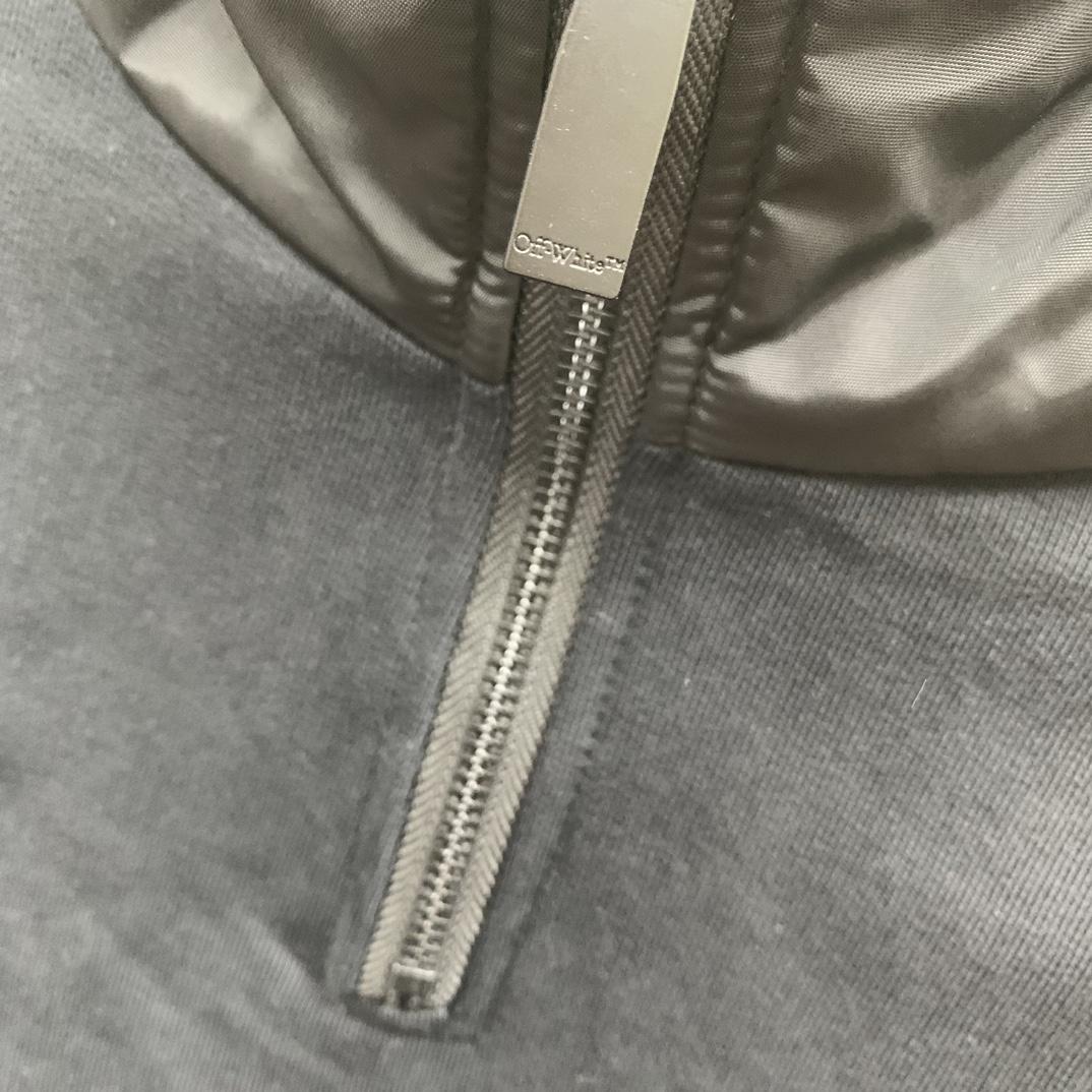 Off White Patch Arr Halfzip Tech Crewn Black No Co - DopestKickz
