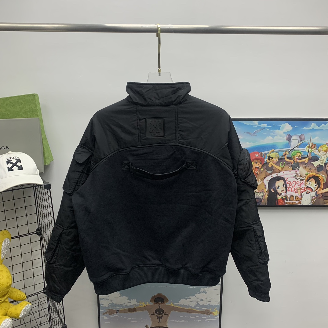 Off White Patch Arr Halfzip Tech Crewn Black No Co - DopestKickz