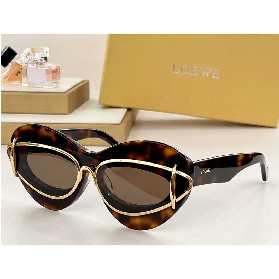 Loewe Cateye Double Frame Sunglasses In Acetate And Metal - DopestKickz
