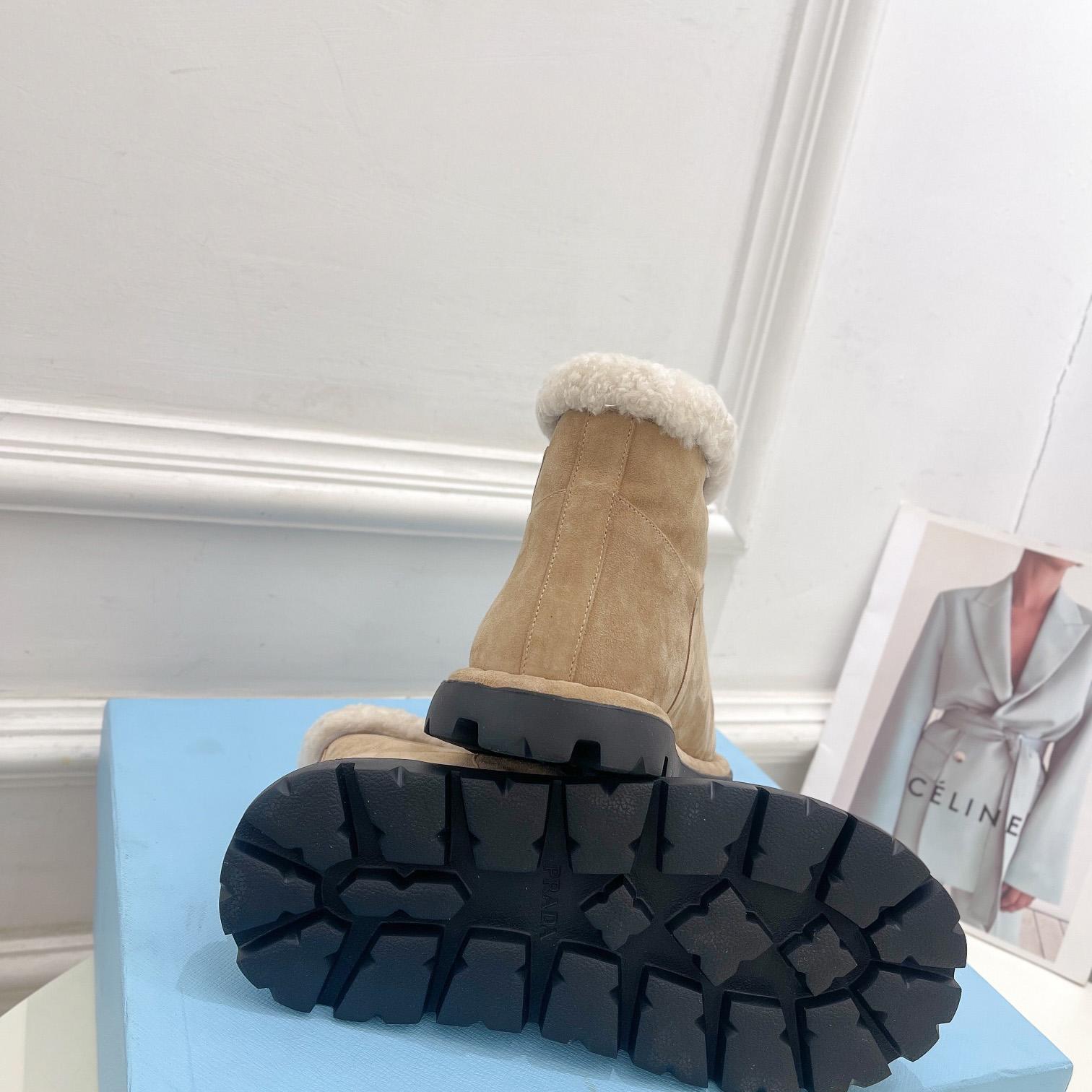 Prada Shearling Booties - DopestKickz