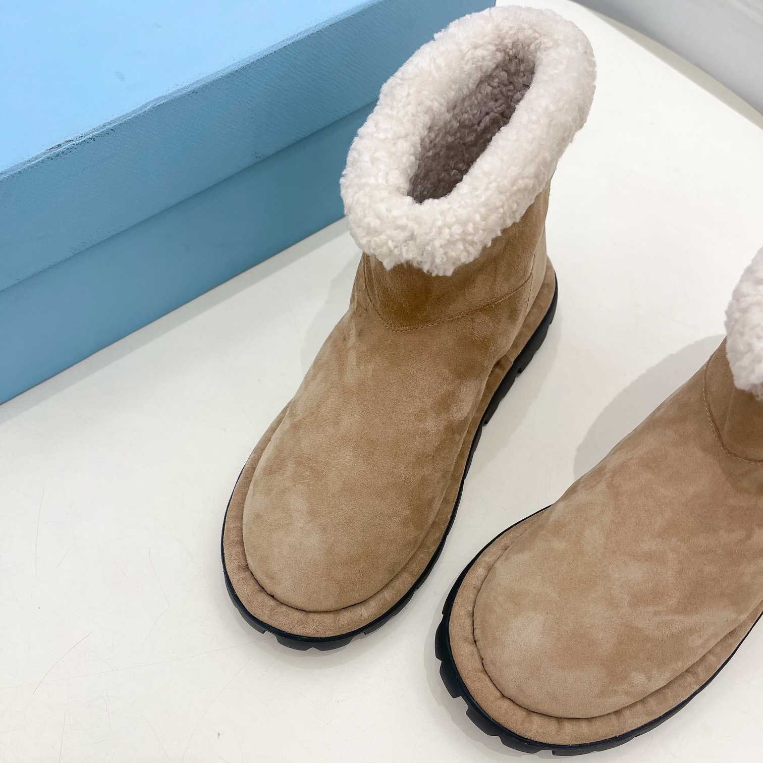 Prada Shearling Booties - DopestKickz