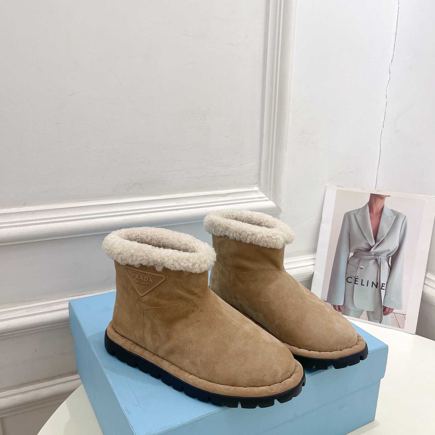 Prada Shearling Booties - DopestKickz