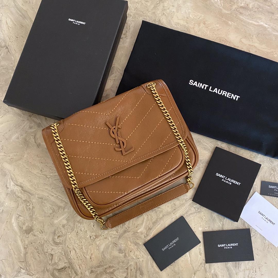 Saint Laurent Niki Medium In Vintage Leather (22×16×12cm) - DopestKickz