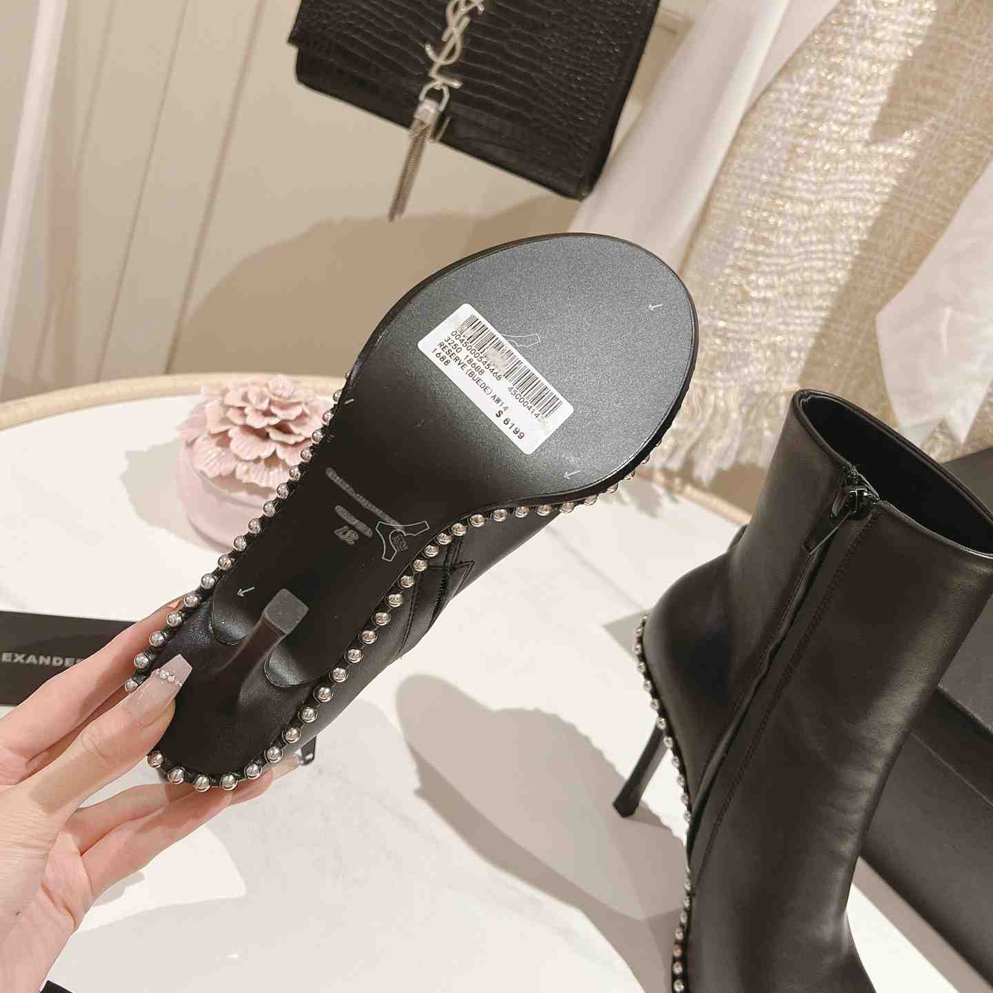 Alexander Wang Nova Round Toe Ankle Boot In Leather - DopestKickz