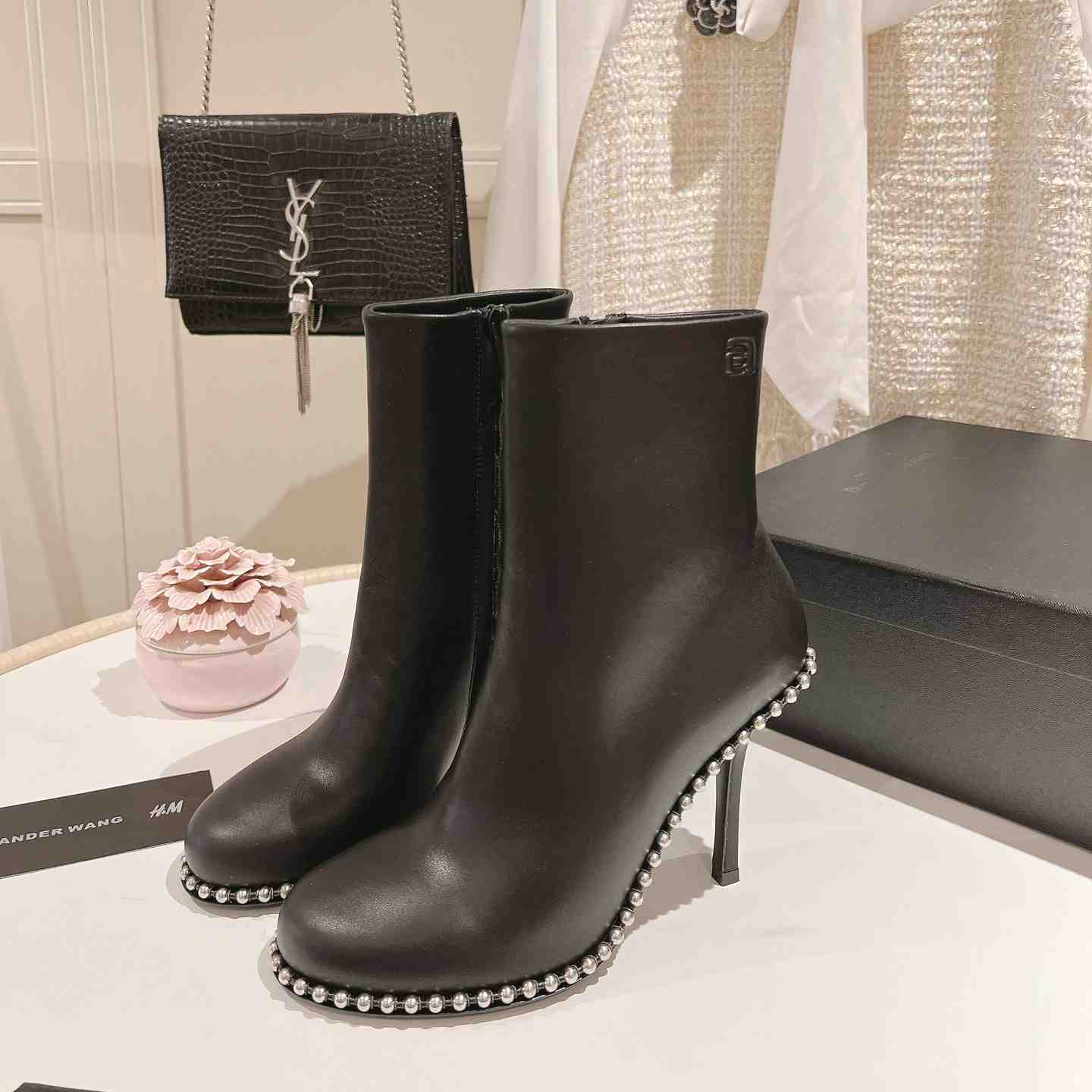 Alexander Wang Nova Round Toe Ankle Boot In Leather - DopestKickz