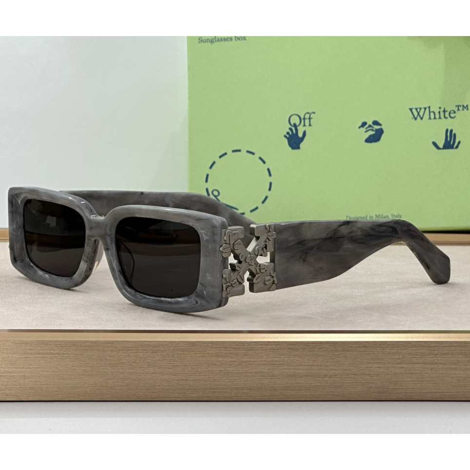 Off White Roma Rectangle-frame Sunglasses    OERI098 - DopestKickz