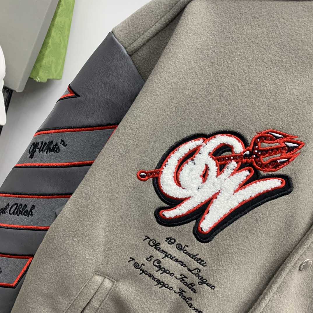 Off White C/O Ac Milan Logo Varsity - DopestKickz